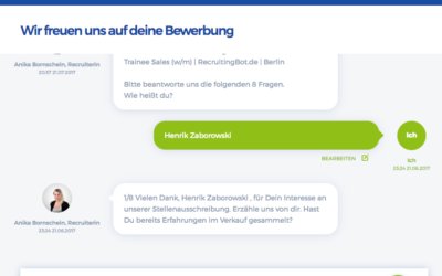 Chatbots in Stellenanzeigen und kein Anschreiben mehr! Es tut sich was im Recruiting!