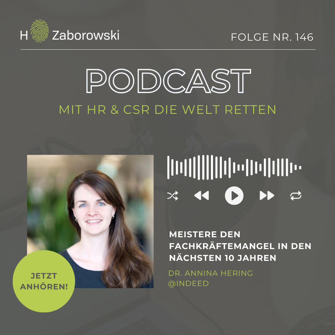 Dr. Annina Hering im Podcast mit Henrik Zaborowski über das Meistern des Fachkräftemangels in 10 Jahren